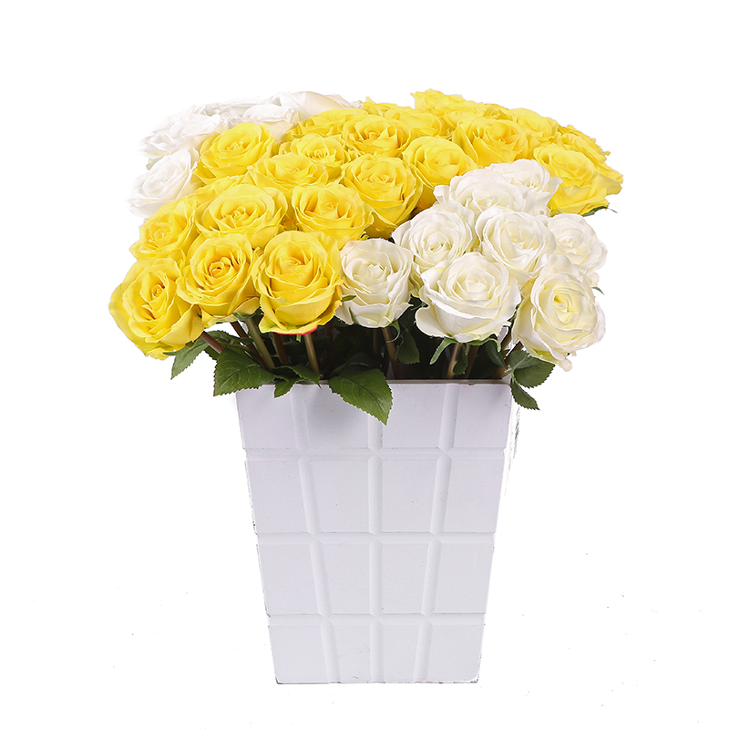 Yiwu Quality 8 handnotes, Snow Mountain rose, high-end artificial rose, artificial flower handle, bouquet, artificial rose, artificial flower, silk flower Application Scenario