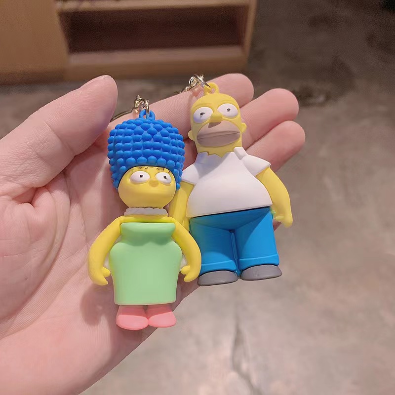 卡通钥匙扣/PVC钥匙扣挂绳白底实物图