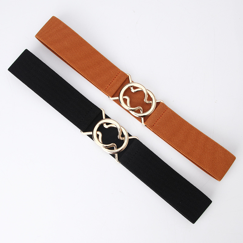 A fashionable elastic wide belt for ladies, a Korean-style versatile dress with a wide waist seal for women details Picture