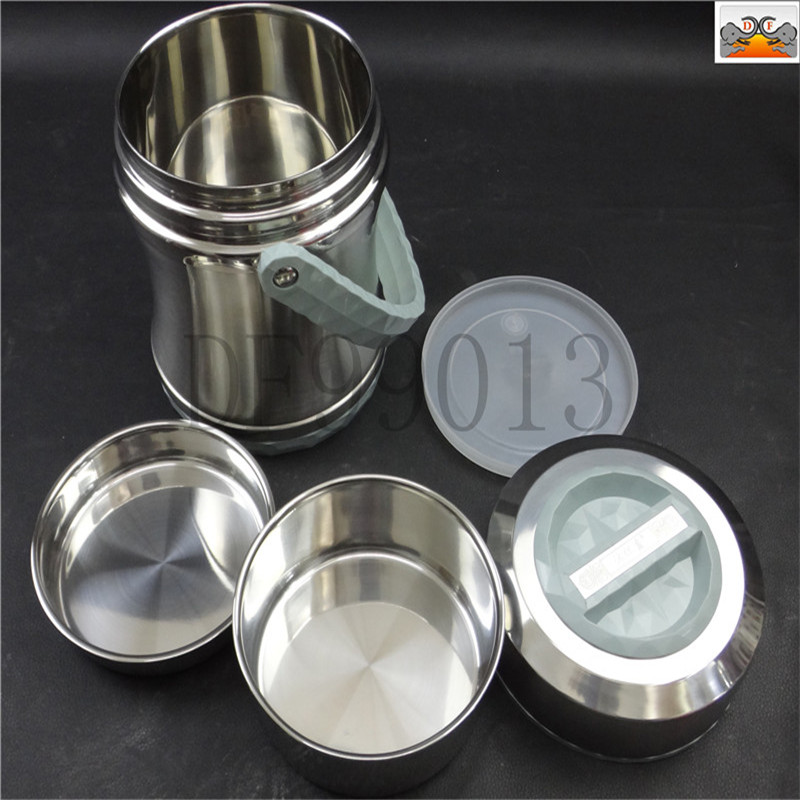 DF99013 Little Waist Pot, stainless steel pot, Double-layer vacuum compartmentalized insulated lunch box, Multi-layer bento box, anti-overflow stainless steel insulated DF TRADING HOUSE Specification image
