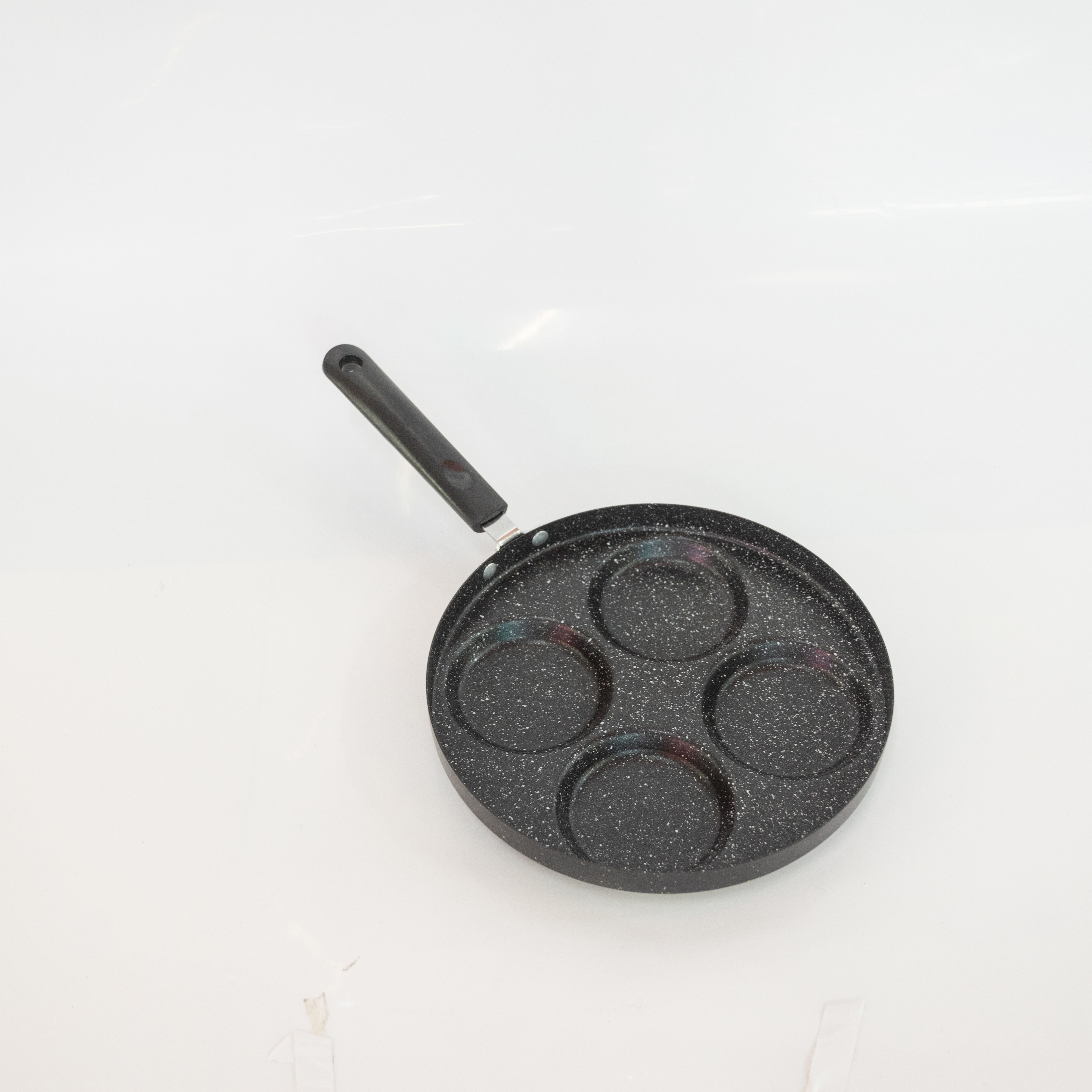 跨境新品麦饭石四孔煎蛋锅家用不粘平底蛋饺锅早餐鸡蛋汉堡煎锅