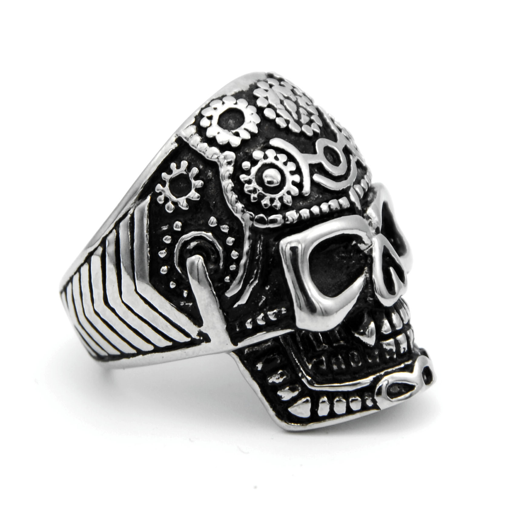 男士不修钢/钛钢/鬼头戒指细节图