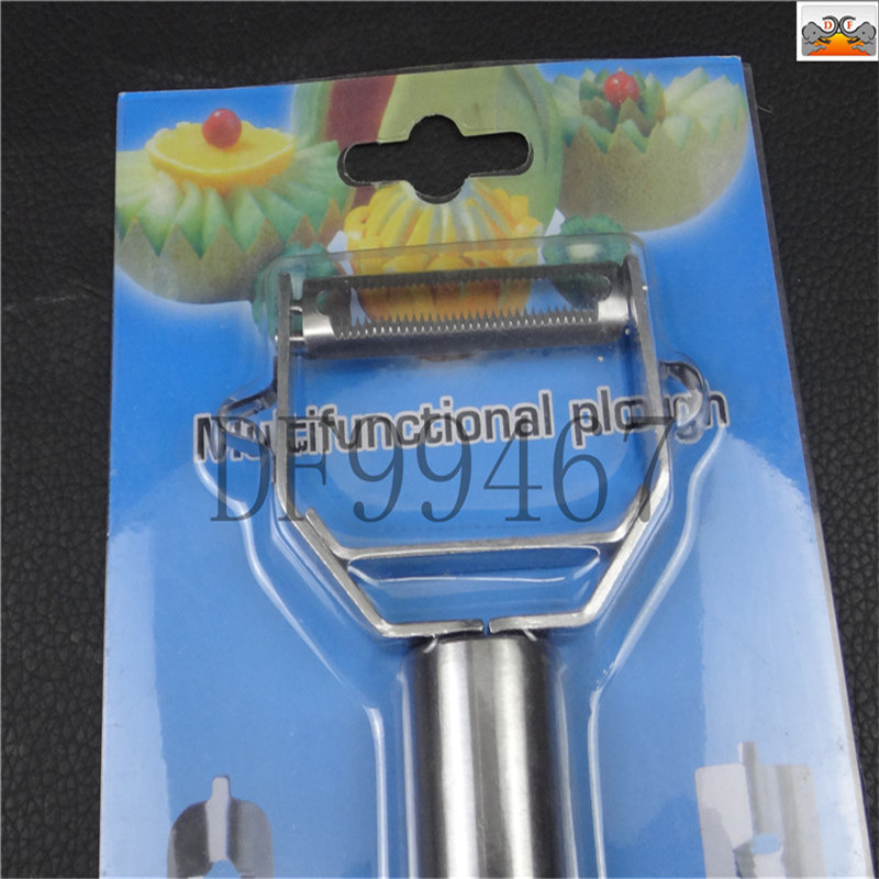 DF99467    钢柄两面刨不锈钢多用削皮刀 瓜果削皮器萝卜土豆瓜刨 厨房小工具削皮DF Trading House