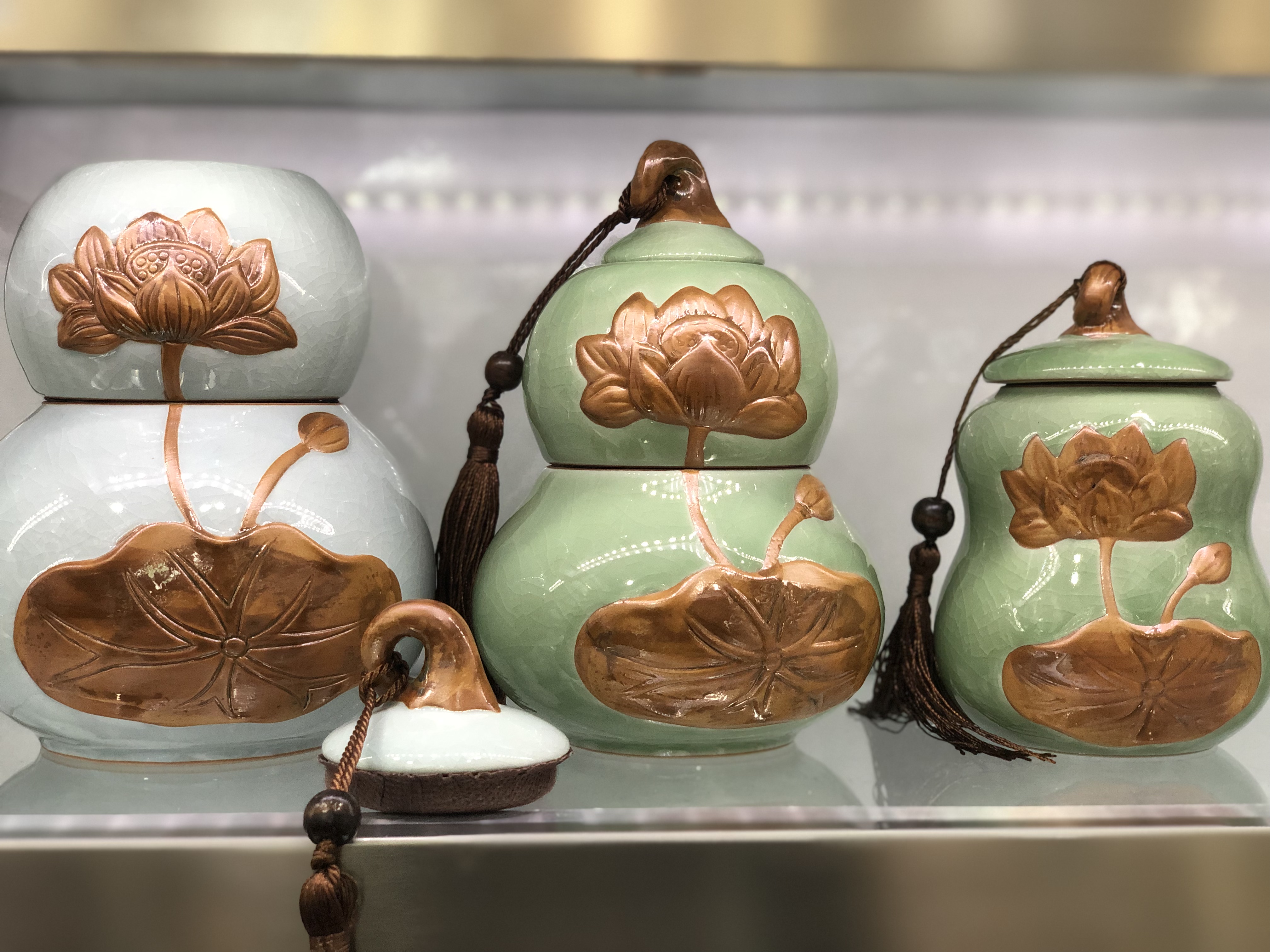 Kun Kun Ceramic Large Heyun Ge Kiln Pumpkin Tea Can, Household moisture-proof sealed Can, Tea can, Tea Set Accessories 047 Item Picture