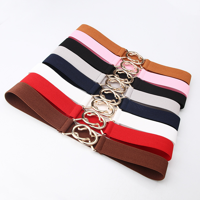 A fashionable elastic wide belt for ladies, a Korean-style versatile dress with a wide waist seal for women
