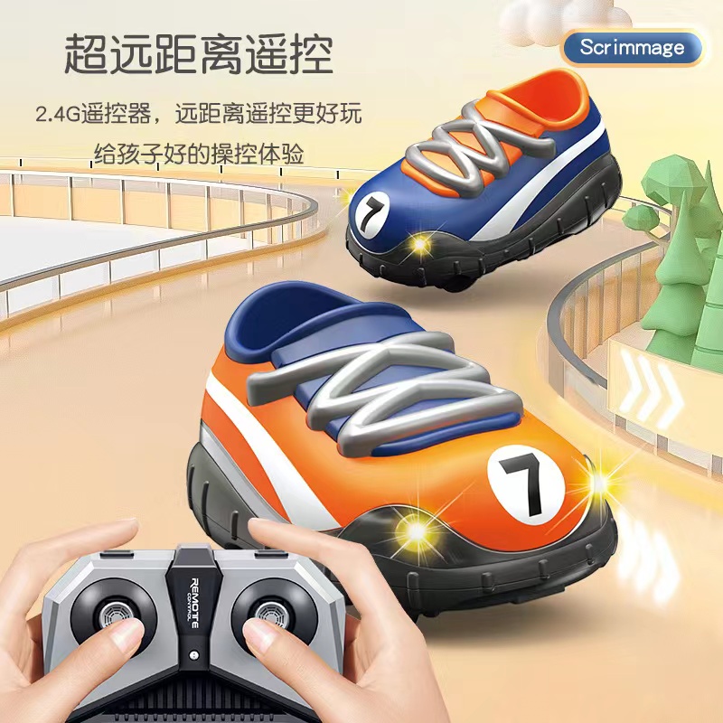 Cross-border remote control car, 2.4G football car, shoes, competition stunt car, children's toys, lights, RC competitive sports racing car details Picture