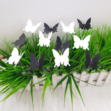 4.5CM黑白单层蝴蝶花园插件装饰工艺品 地插 花插