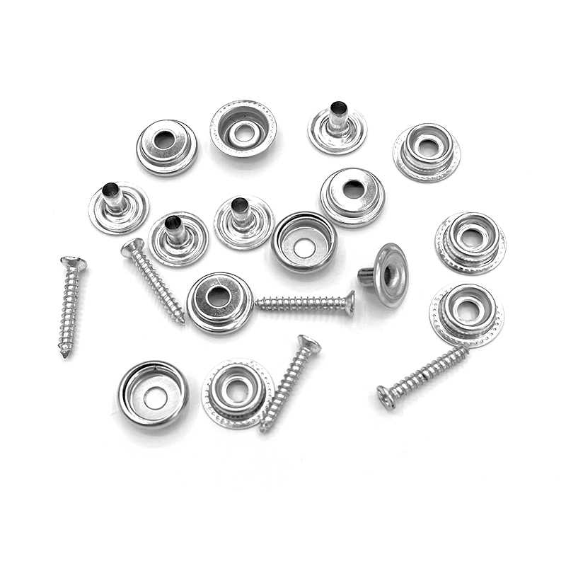 螺丝子母扣/201按扣/金属纽扣白底实物图