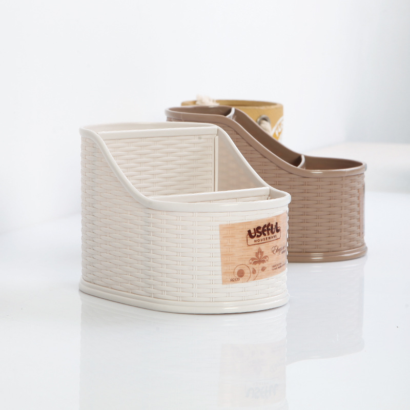 Desktop plastic organizing and storage box