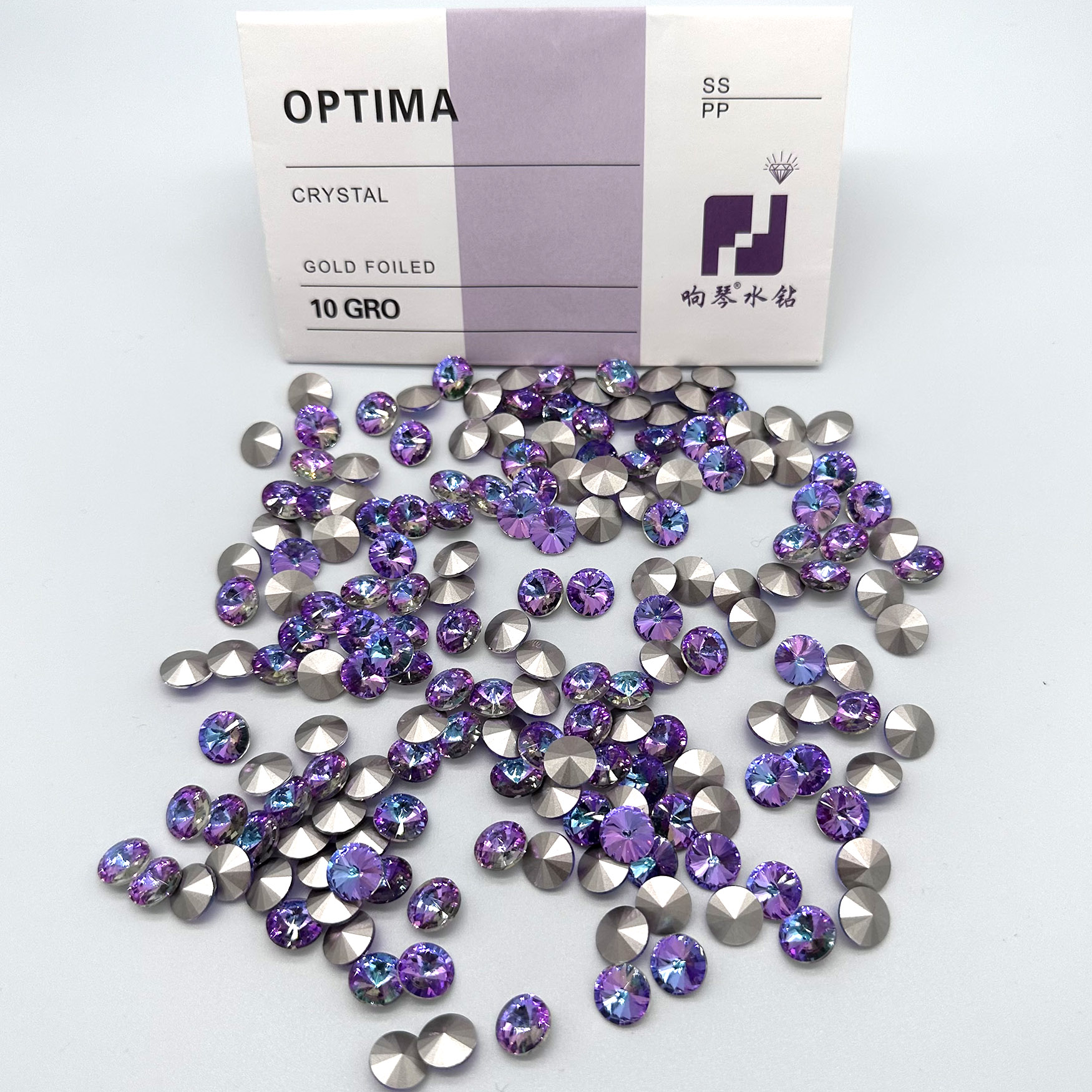 Xiangqin diy internet-famous Nail Art 6mm Super shiny purple Light Satellite Nail Art, water and diamond mending shoes, clothing spreading materials, accessories and ornaments