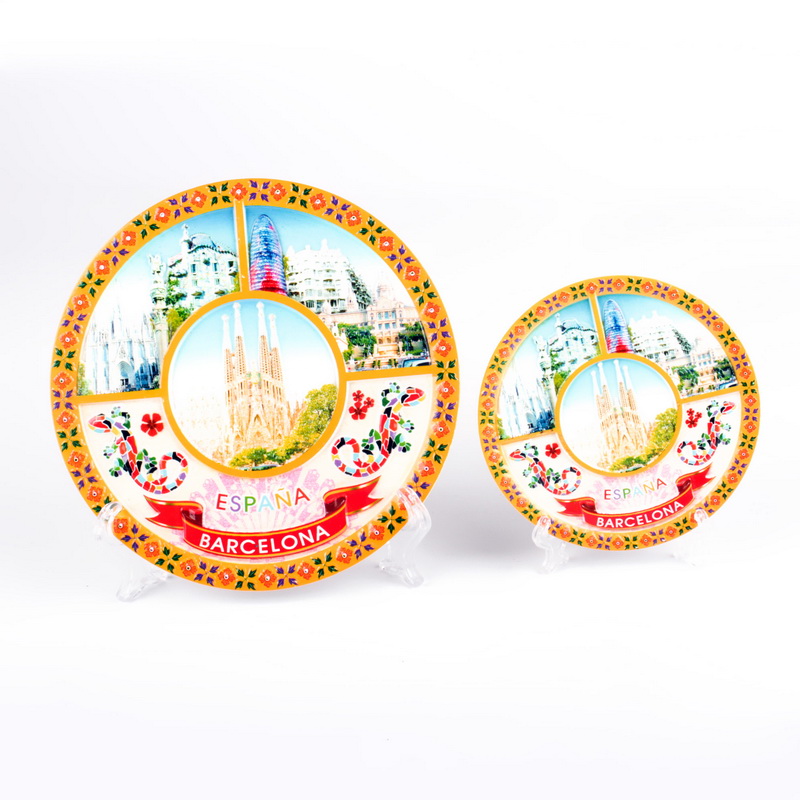 Venta directa de fábrica impresión de máquinas madrid españa resina placa decorativa mesa de asiento colgante piezas artesanales souvenirs turísticos personalizados Item Picture