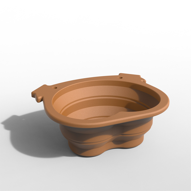 宠物折叠碗/自动喂食碗/带挂钩狗食盆白底实物图