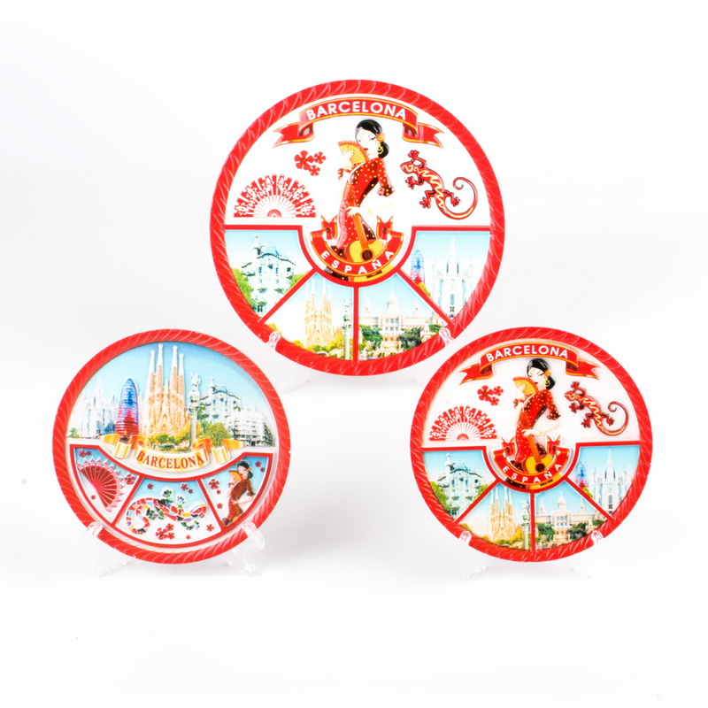 Venta directa de fábrica impresión de máquinas madrid españa resina placa decorativa mesa de asiento colgante piezas artesanales souvenirs turísticos personalizados Application Scenario