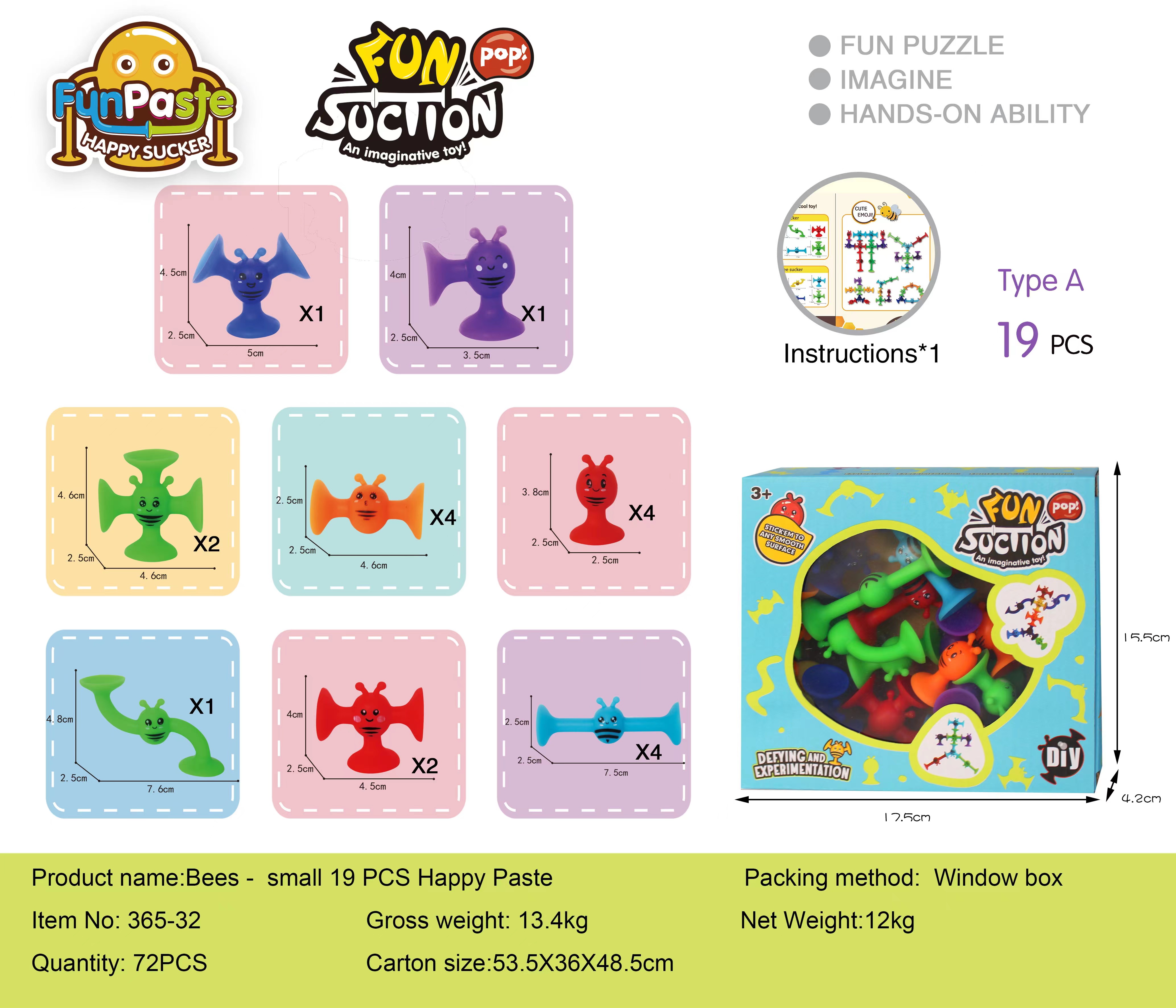 The new "Sucking Bee" toy box from Guo 'an Toys comes in 19 pieces. Children won't want to put it down. There are many styles and they will be dispatched randomly Specification image