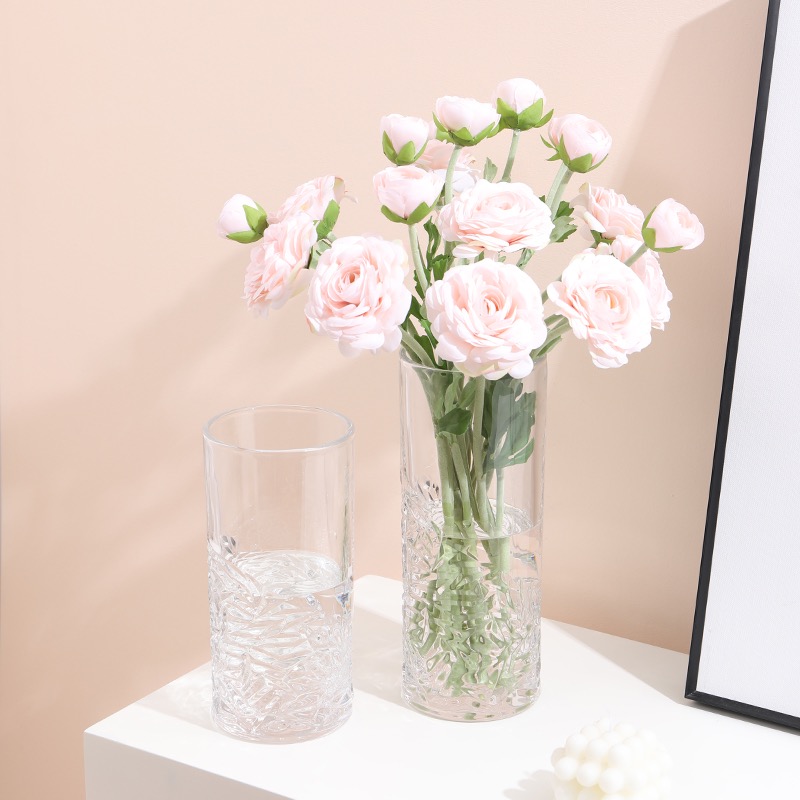 Yuxing Handicrafts Internet-Famous Style Nordic Simple Transparent Glass Crystal Vase V200625-1