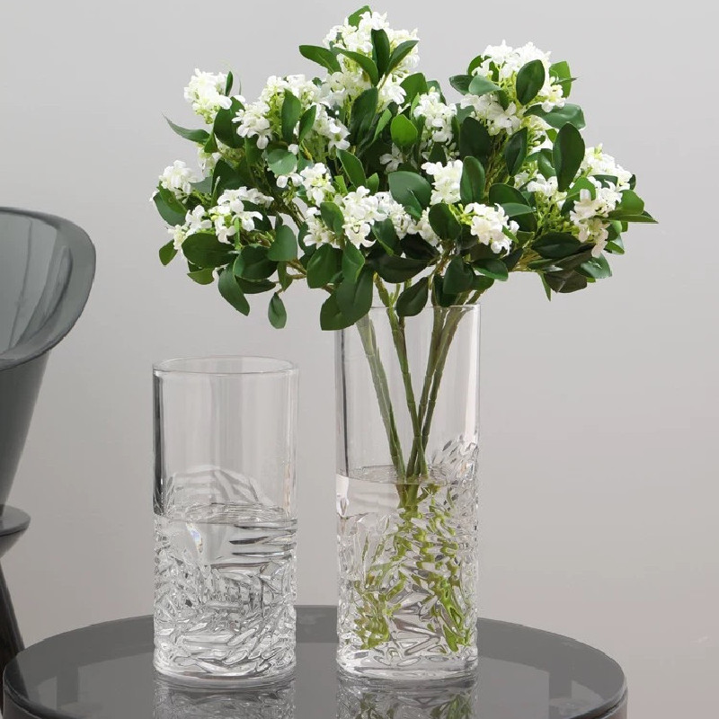 Yuxing Handicrafts Internet-Famous Style Nordic Simple Transparent Glass Crystal Vase V200625-1 details Picture