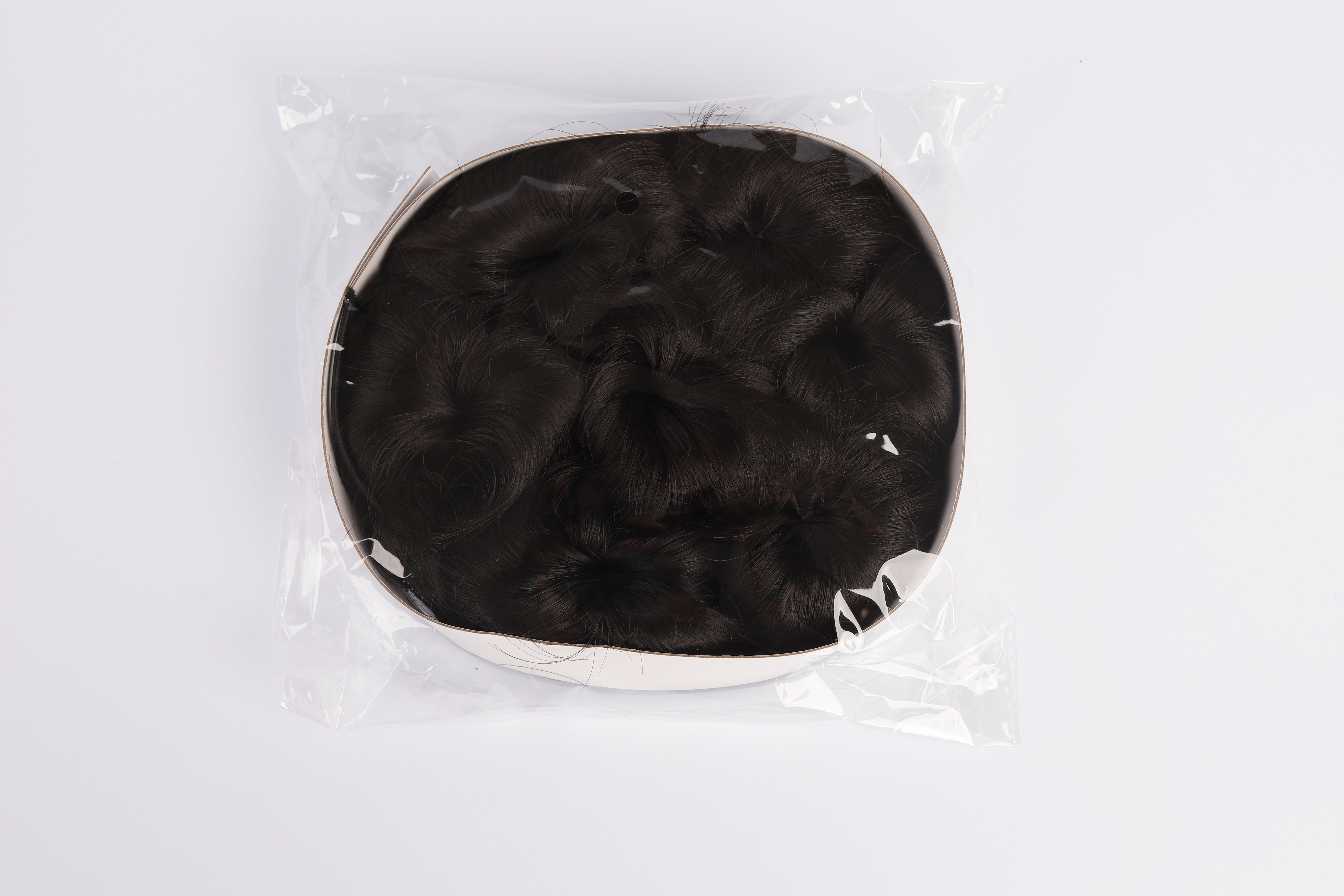 Elastic tie curly hair bun, high-temperature silk wig, hair bun, flower bud, bun, hair accessory, hair band, accessories in stock, 002 Double beauty wig Specification image