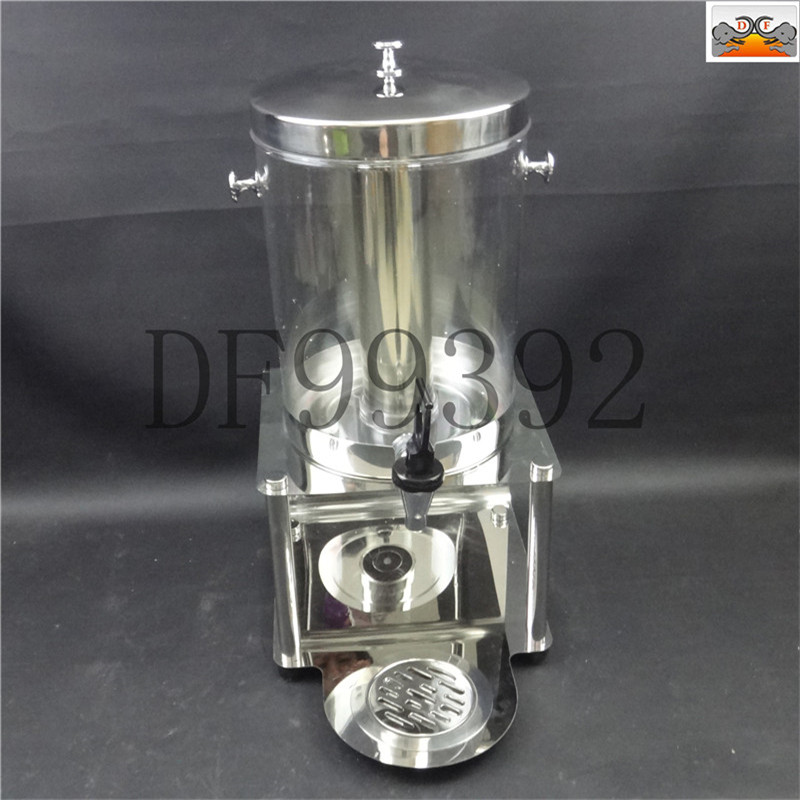 DF99392 Juice Ding Commercial Transparent Stainless Steel Beverage Bucket with Single and double heads and faucet Juice Maker Buffet Orange Juice Cold Drink bucket DF Trading House Specification image