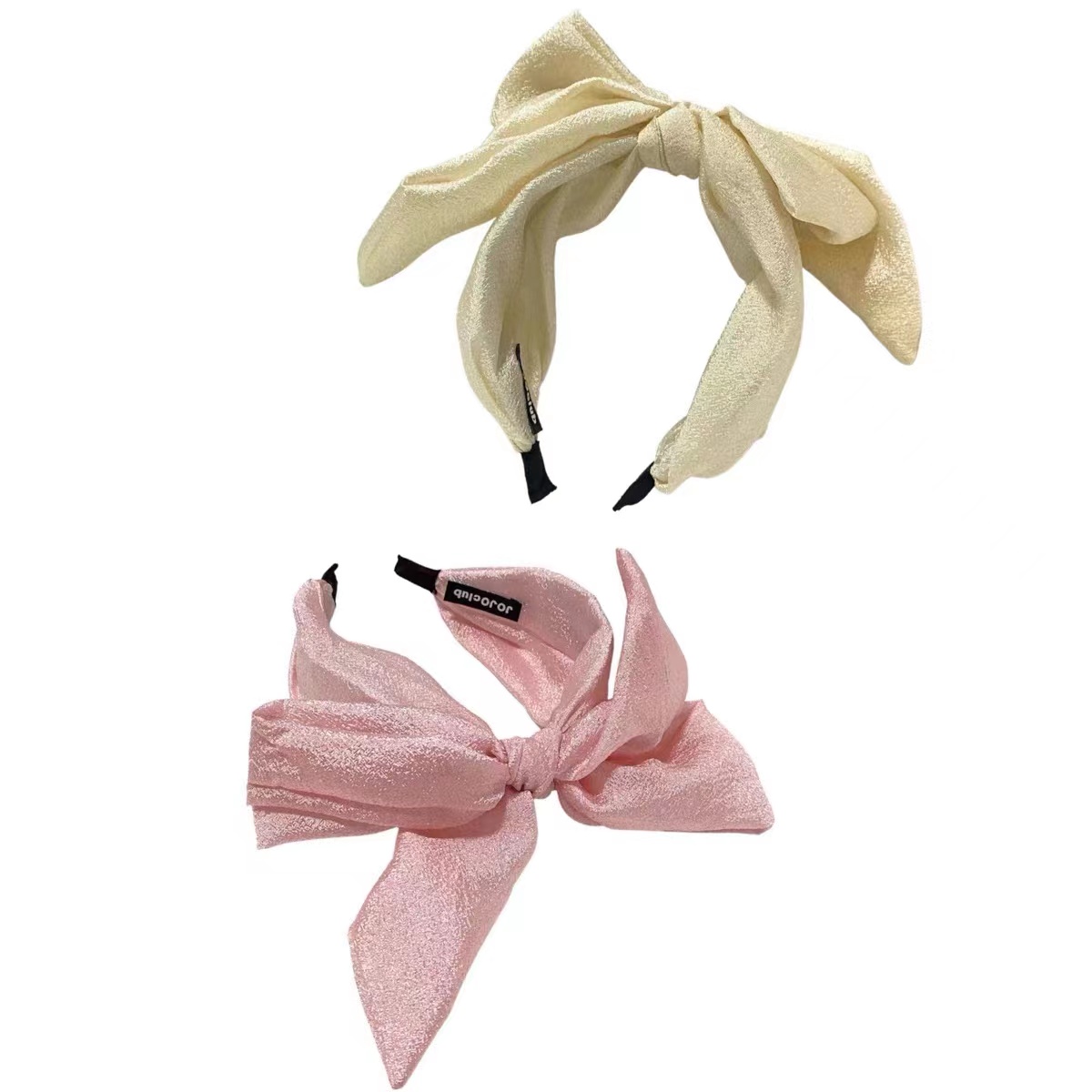 The oversized bow headband, the same style as the Internet celebrity, exudes a high-end Korean vibe. It features a wide fringe and a sweet high headband on the top of the head. It's a headwear for women details Picture