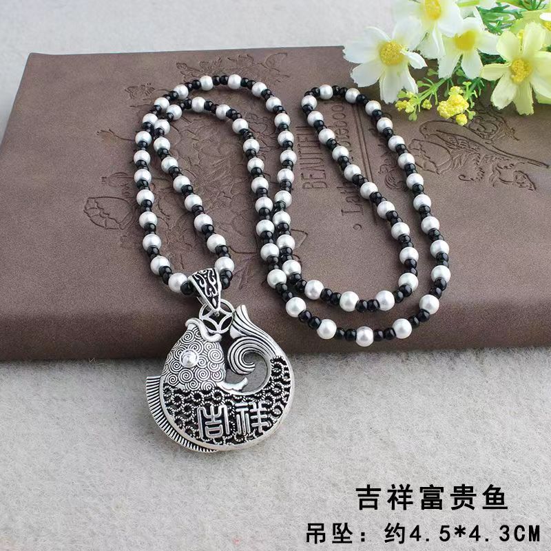 Jingpoli jewelry wax thread is hand-woven to create a pull-out sweater chain for good luck and happiness Specification image