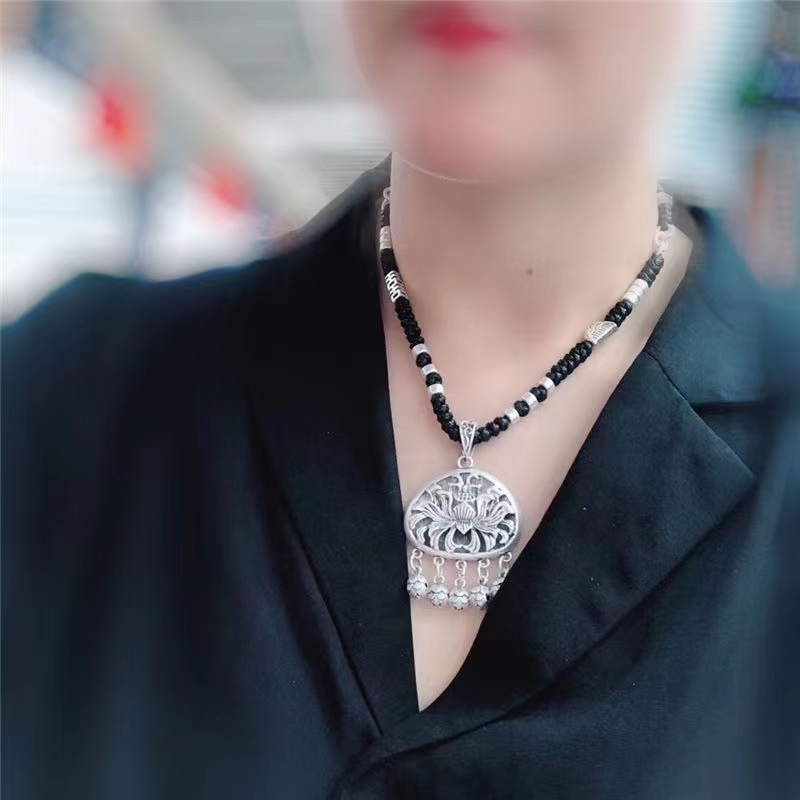 Jingpuli Jewelry KL11 Korean wax thread, hand-woven. Hand-woven wealth-bringing PI Xiu, pull-out sweater chain Item Picture