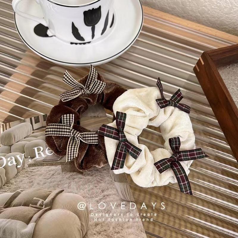 Large large intestine hair band, Korean high-end style hair tie, retro French sweet style, Internet celebrity 2021 new style for women details Picture