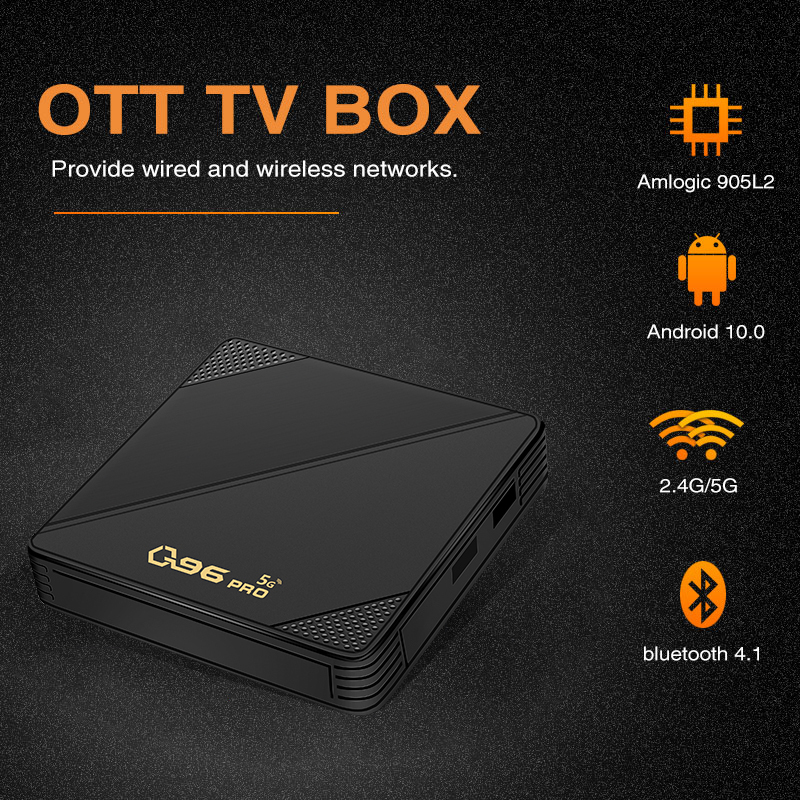 Q96 PRO Android 10.0 Network TV Set-top BOX, amlogic 4K TV BOX, Export TV Box details Picture