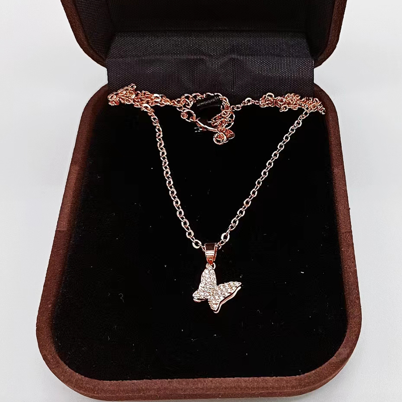 Color-preserving butterfly fashion design necklace details Picture
