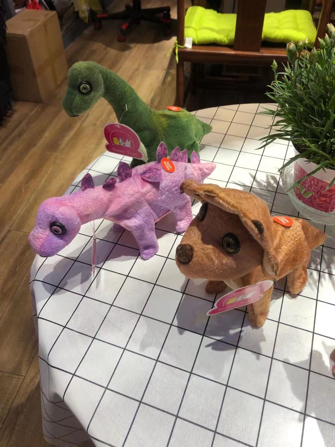 New electric plush toy mini small size fabric Dinosaur series from Shanghai HNR details Picture