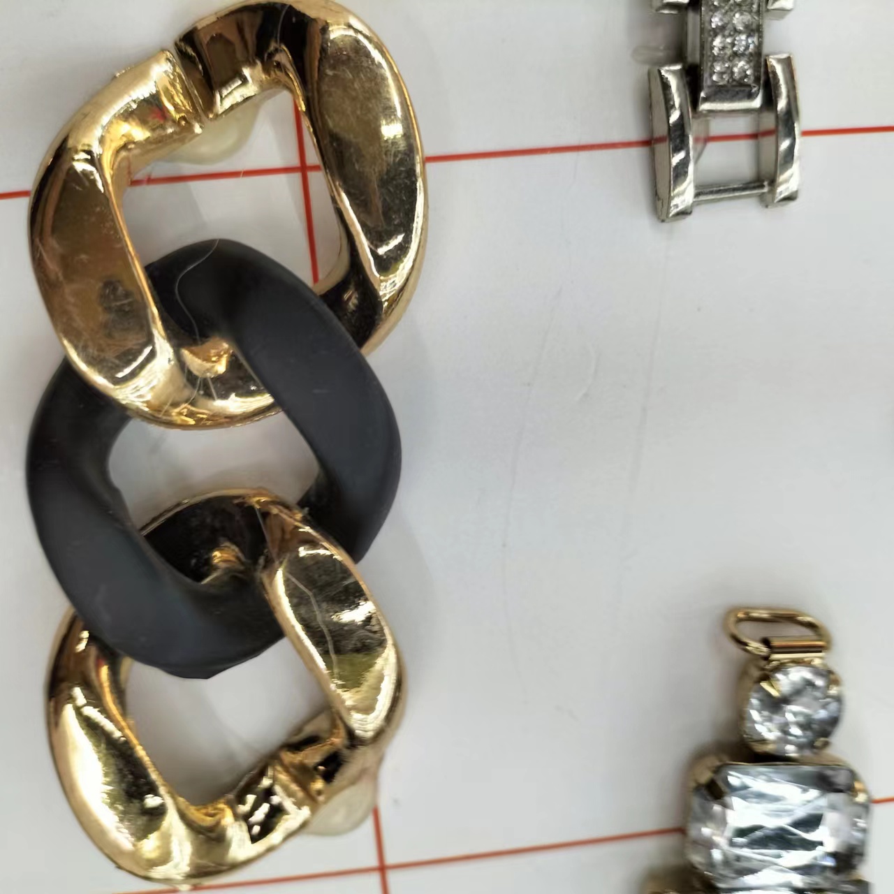 金属服饰箱包女鞋链条鞋扣 鞋链 锌合金鞋花 豆豆鞋对扣女装配件