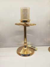 欧式金色水晶烛台摆件家用餐桌蜡烛杯婚庆场景布置饰品花瓶装饰高奢风