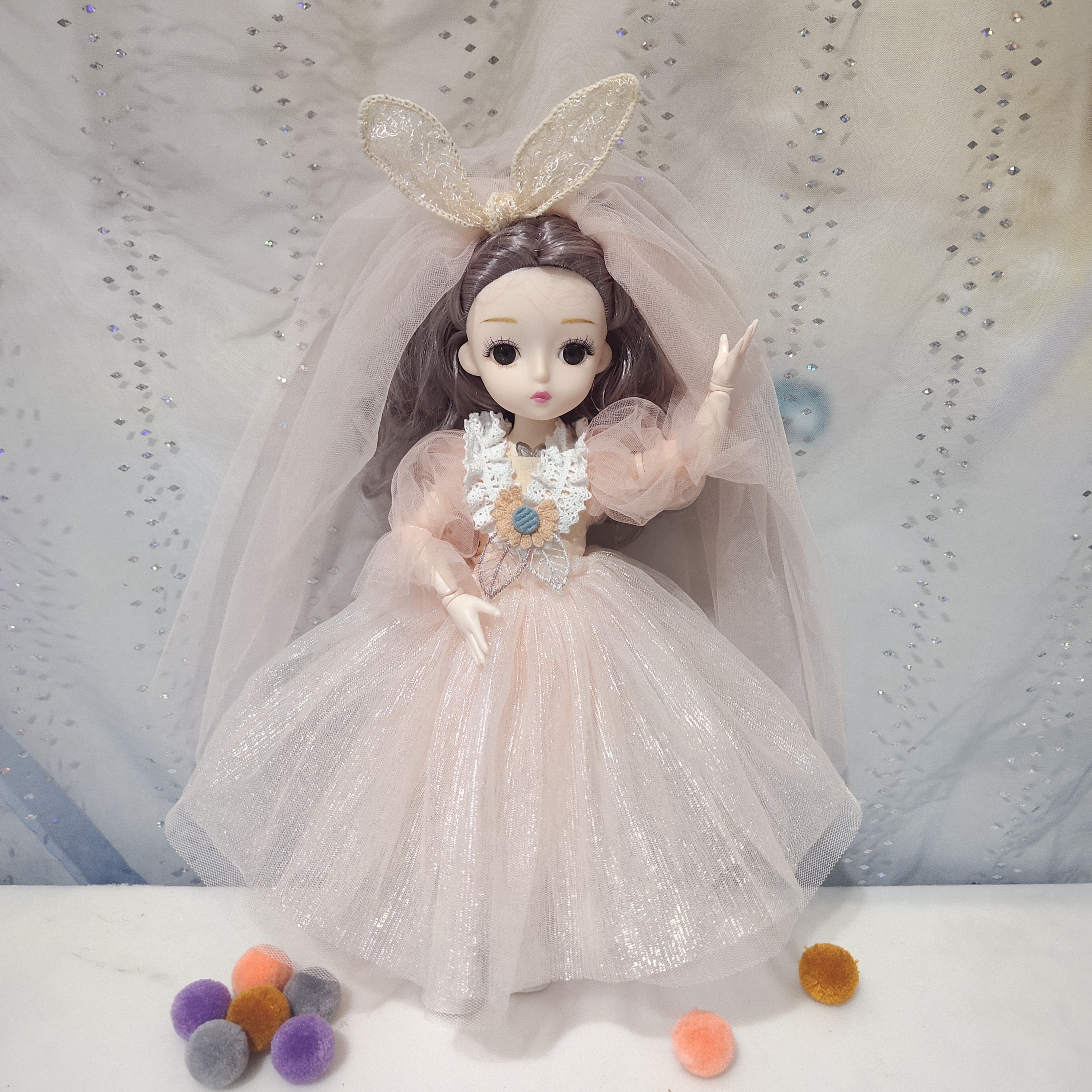 Factory direct sales of 30 cm wedding dress styles, music Barbie dolls, girl toys, princess dolls, exquisite gifts, birthday presents wholesale Specification image
