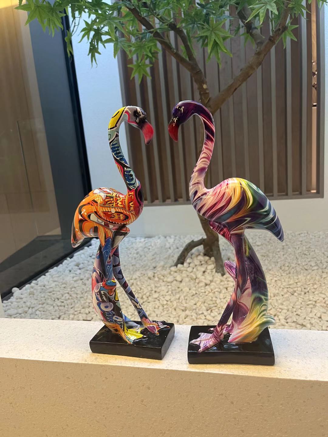 Flamingo resin Colorful heat transfer printing