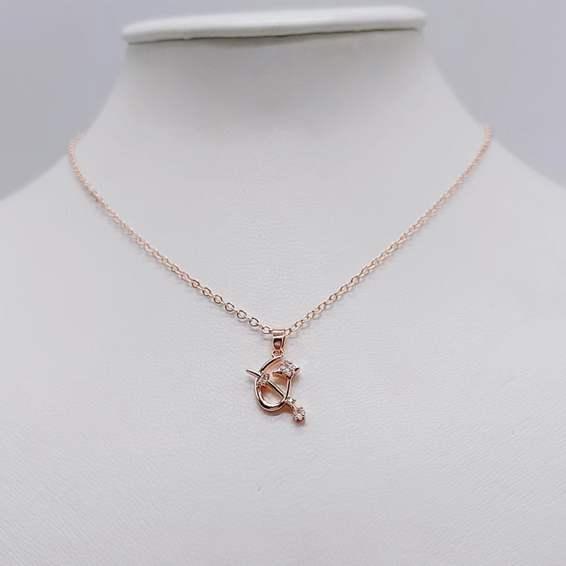 Color-preserving Zircon note Fashion design necklace Item Picture