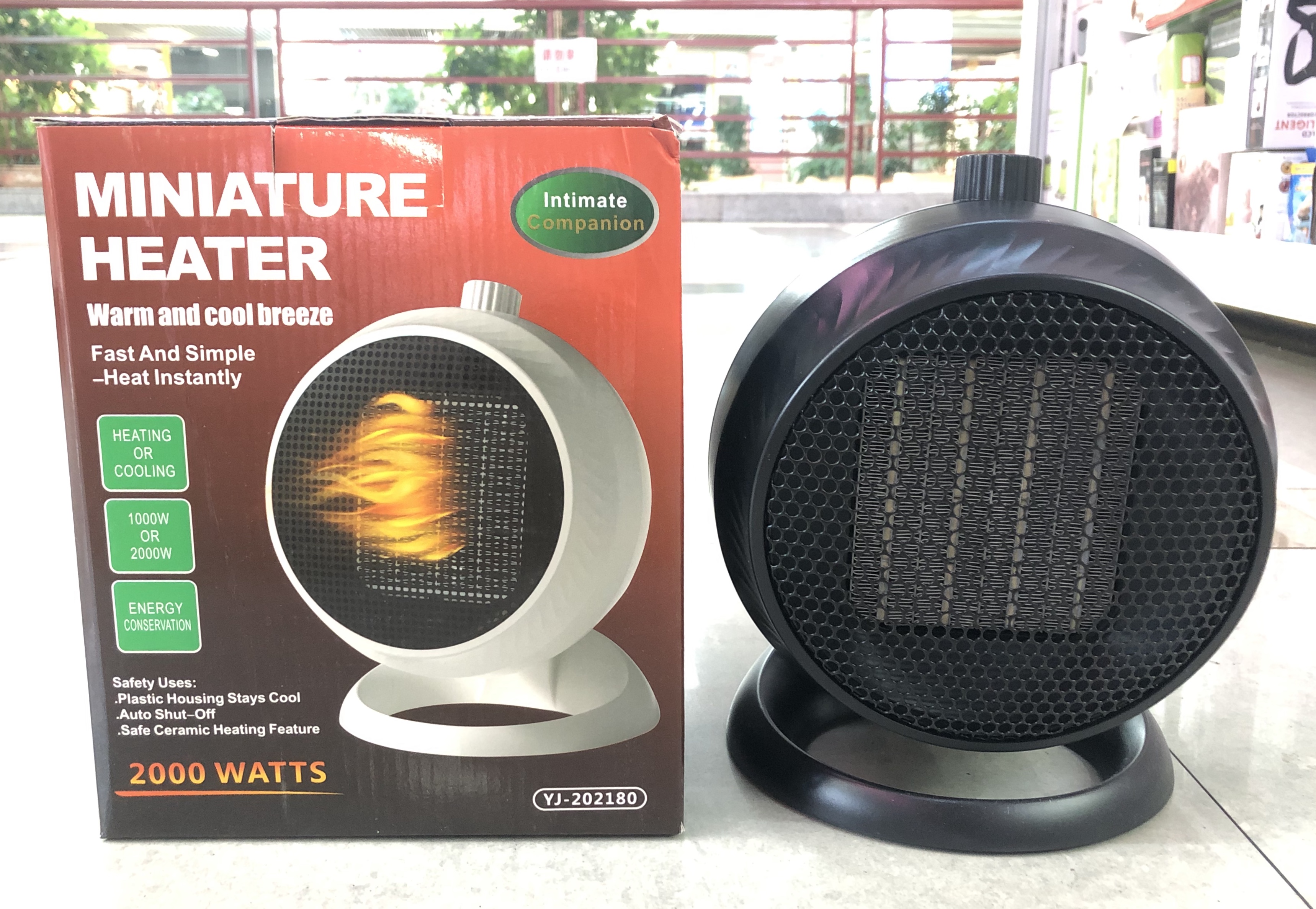 2000-watt space warm air blower, household warm air blower, small heater