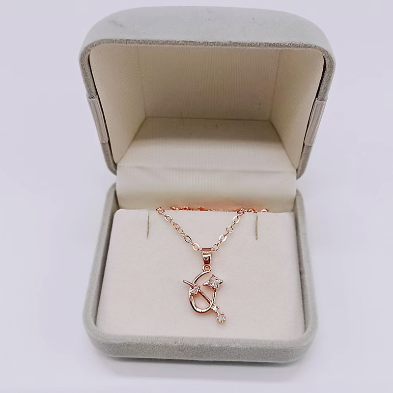 Color-preserving Zircon note Fashion design necklace details Picture
