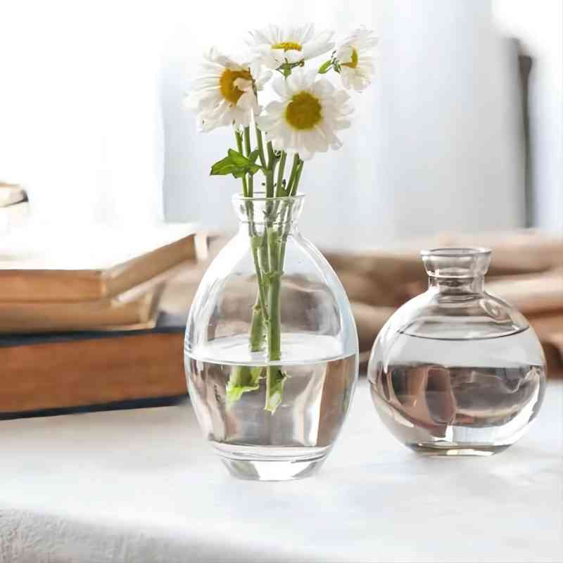 三件套玻璃花/金边玻璃花瓶白底实物图