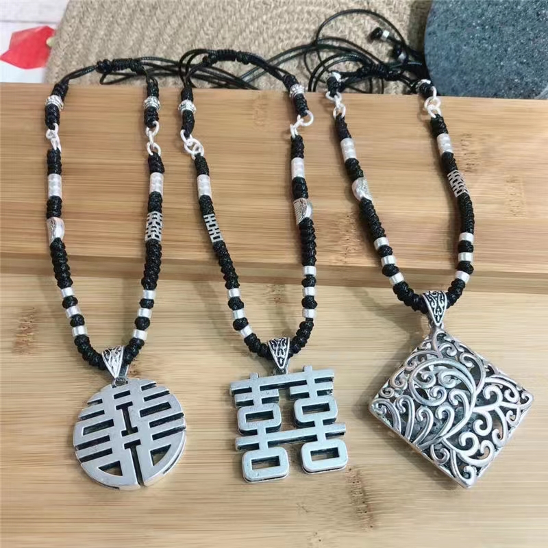 Jingpoli Accessories KL40 Korean wax thread pure hand-woven Phoenix Flying pull-out sweater chain Application Scenario