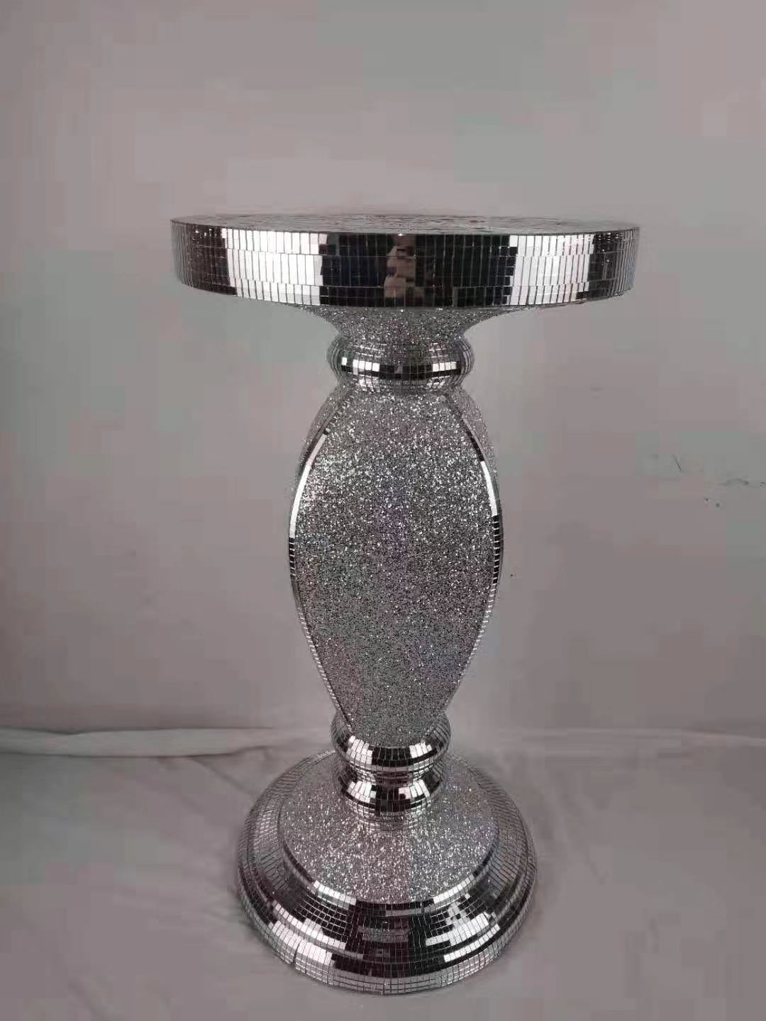 Silver sand platform glass tile vase details Picture