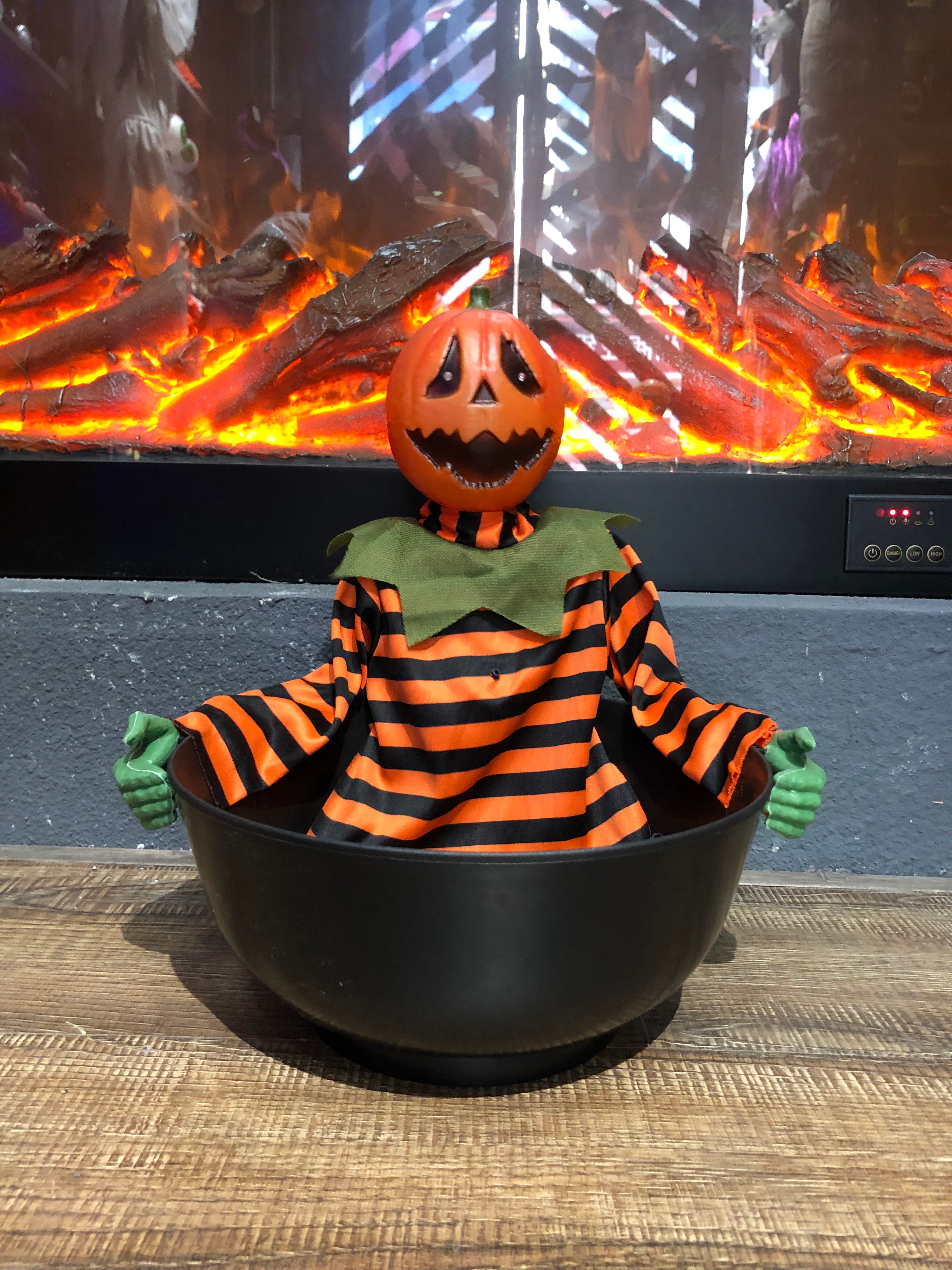Halloween Electric toy Decorations Candy Plate Pumpkin Business Sea SH21022 Item Picture