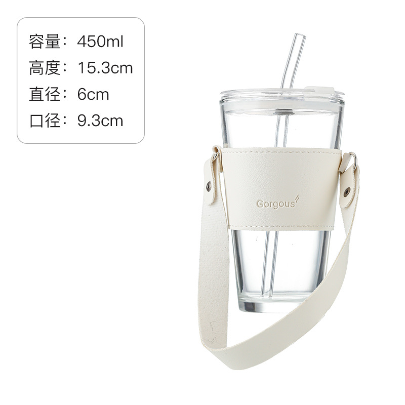 Glass water cup and coffee cup Specification image
