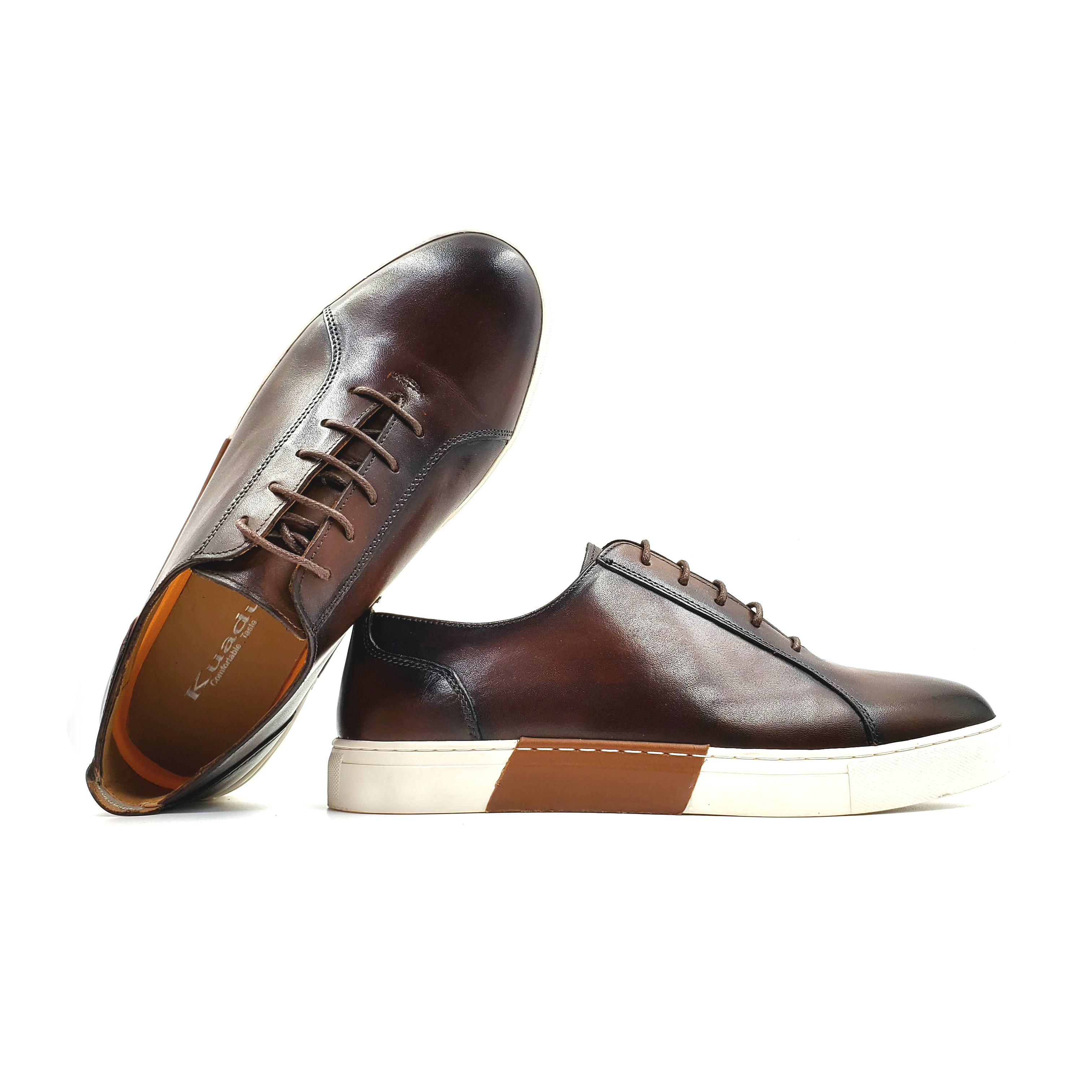 Amazon's best-selling high-end custom casual shoes for autumn and winter, fashionable and personalized flip-top leather shoes, lazy board shoes, all in one go Item Picture