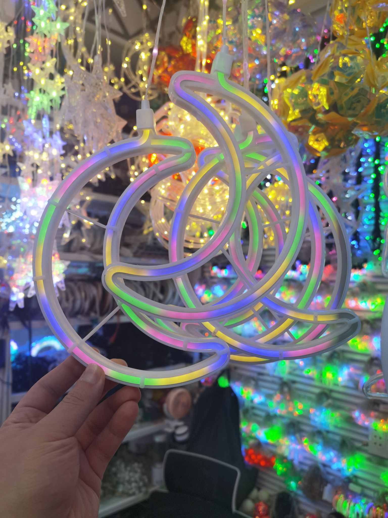 五角星月亮造型灯串 圣诞灯 节日灯详情图3