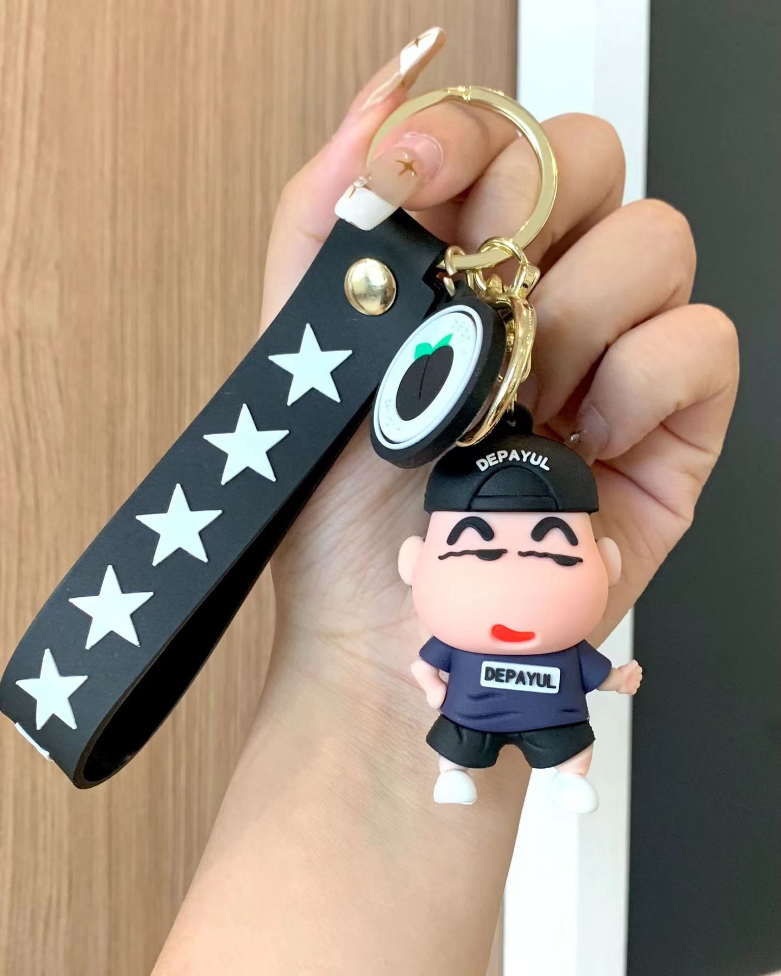 卡通钥匙扣/PVC钥匙扣挂绳白底实物图