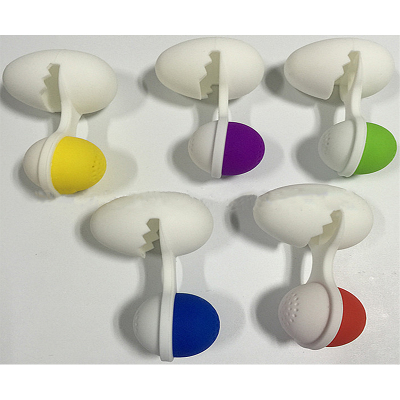 鸡蛋形泡茶器/新款滤茶器/环保泡茶器白底实物图