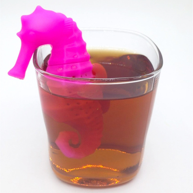 现货海马泡茶器 创意动物硅胶茶包 家居滤茶器 懒人茶滤茶漏 厂家直销