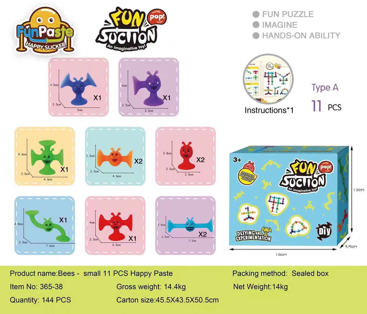 The new "Sucking Bee" toy box from Guo 'an Toys comes in 11 pieces. Kids won't be able to put it down. There are many styles and they will be dispatched randomly details Picture