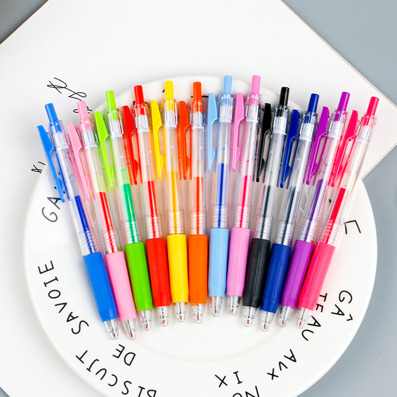 中性笔按动果汁笔学生手账笔创意多颜色水笔少女心做笔记专用大容量中性笔详情图2