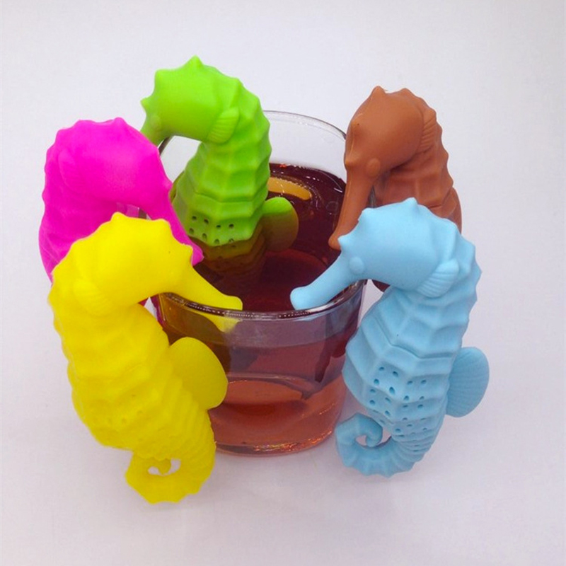 海马泡茶器/动物硅胶茶包/懒人茶滤茶漏产品图