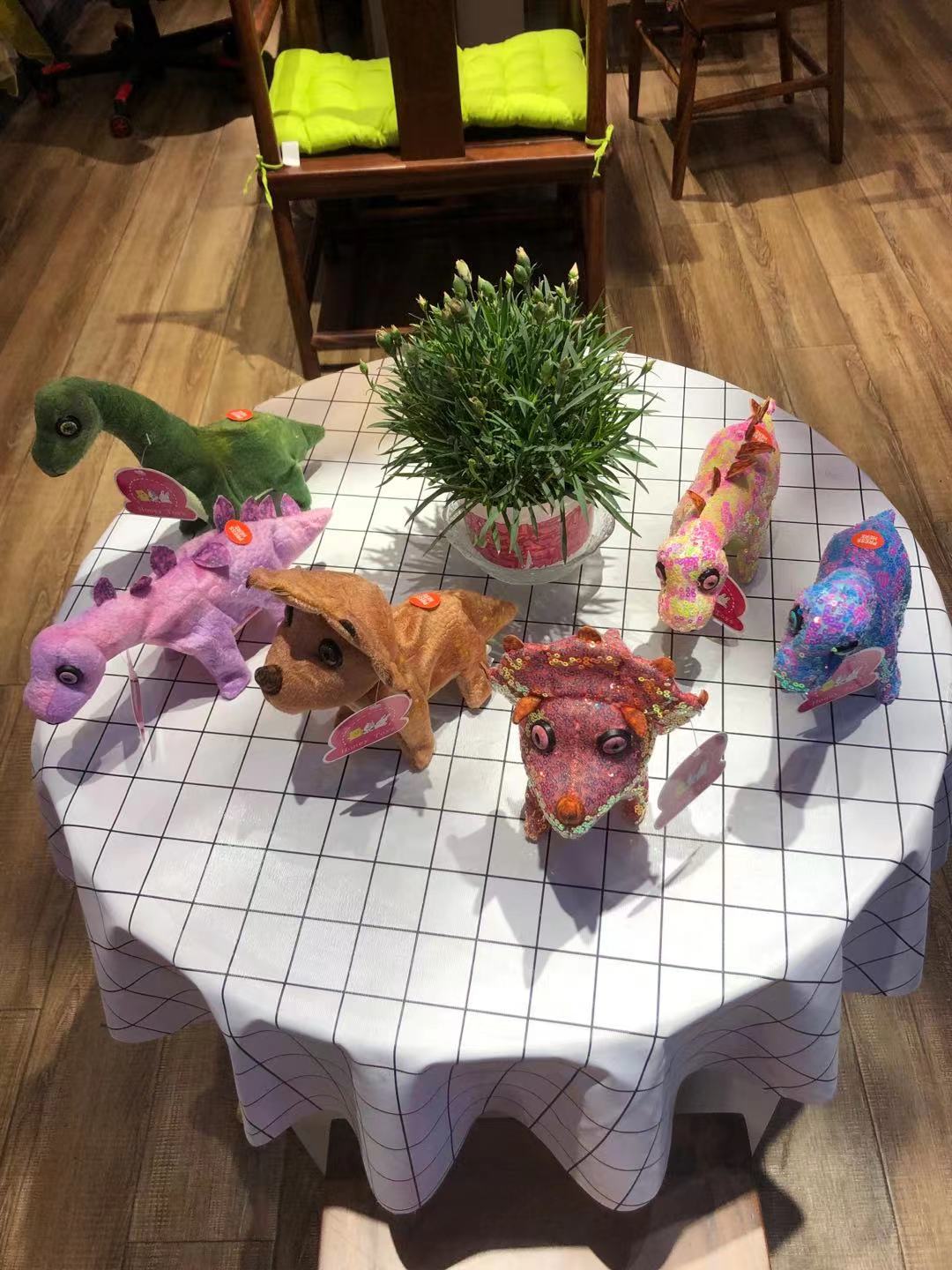 New electric plush toy mini small size fabric Dinosaur series from Shanghai HNR Item Picture